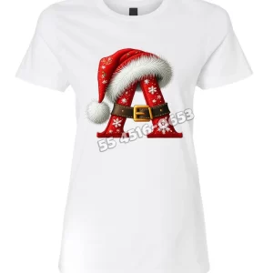 Playera Letra A Navideña