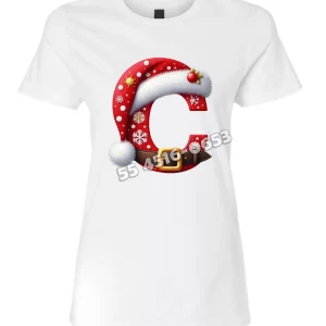 Playera Letra C Navideña