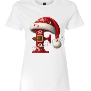 Playera Letra F Navideña
