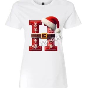 Playera Letra H Navideña