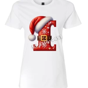 Playera Letra I Navideña