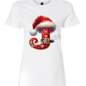 Playera Letra J Navideña