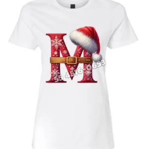 Playera Letra M Navideña