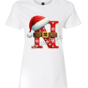 Playera Letra N Navideña