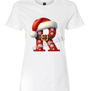 Playera Letra R Navideña